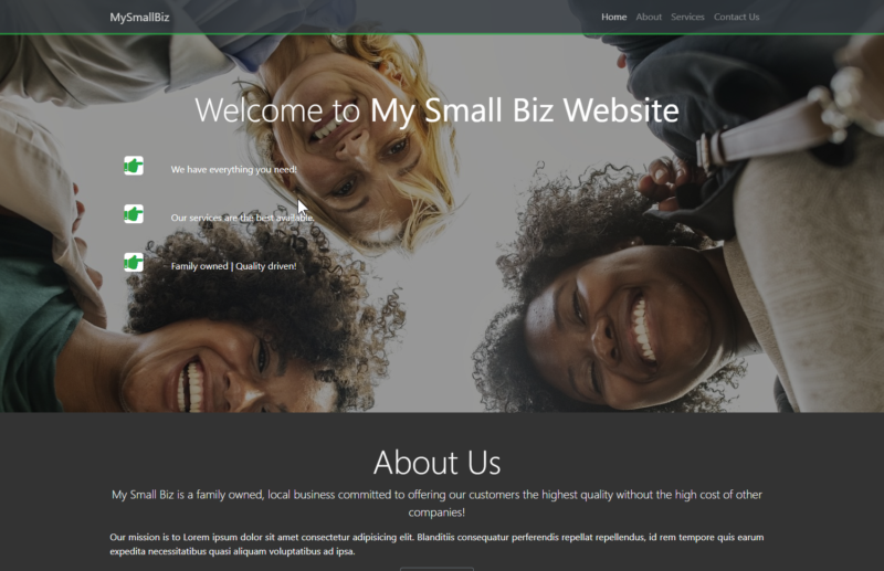 Small Bisiness Website